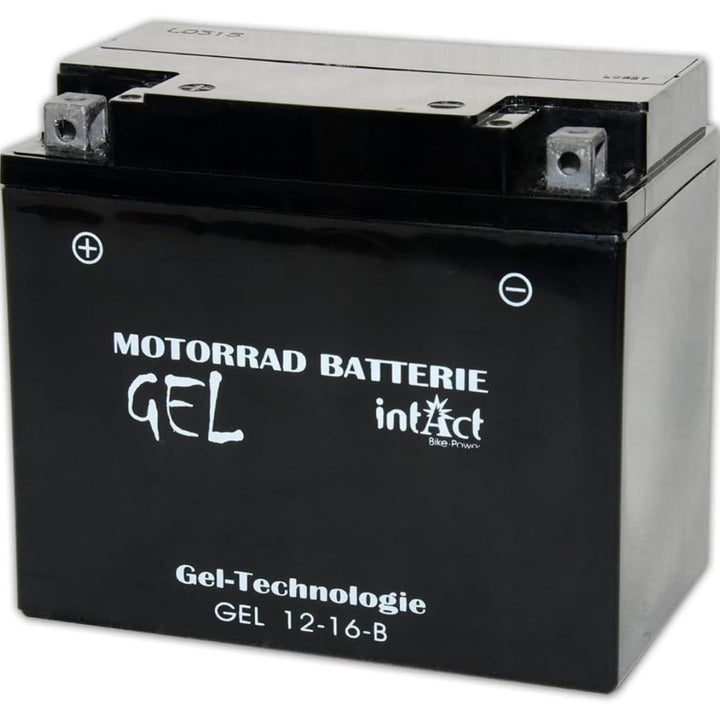 intAct Bike-Power GEL12-6-B, CB16-B, 51912, 12V 19Ah, 280 A (EN) Motorradbatterie Wartungsfreie Gel