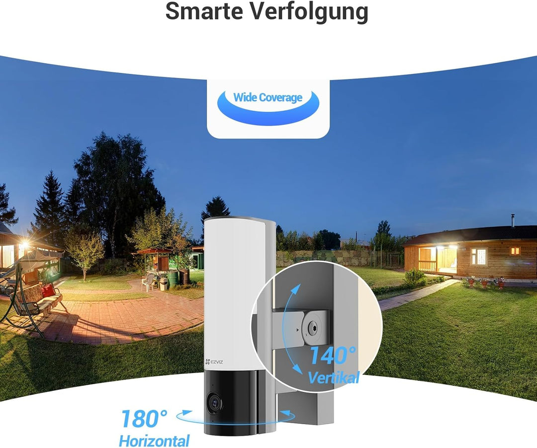 EZVIZ 2K WLAN Floodlight, Überwachungskamera Aussen, Smart Flutlicht mit Integrierter Beleuchtung, P