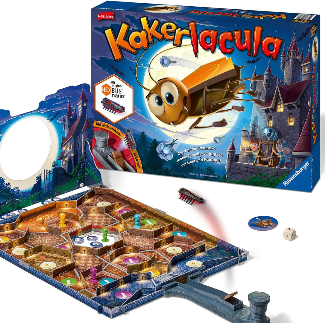 Ravensburger 22300 - Kakerlacula - Aktionsspiel mit elektronischer Kakerlake für Gross und Klein, Fa