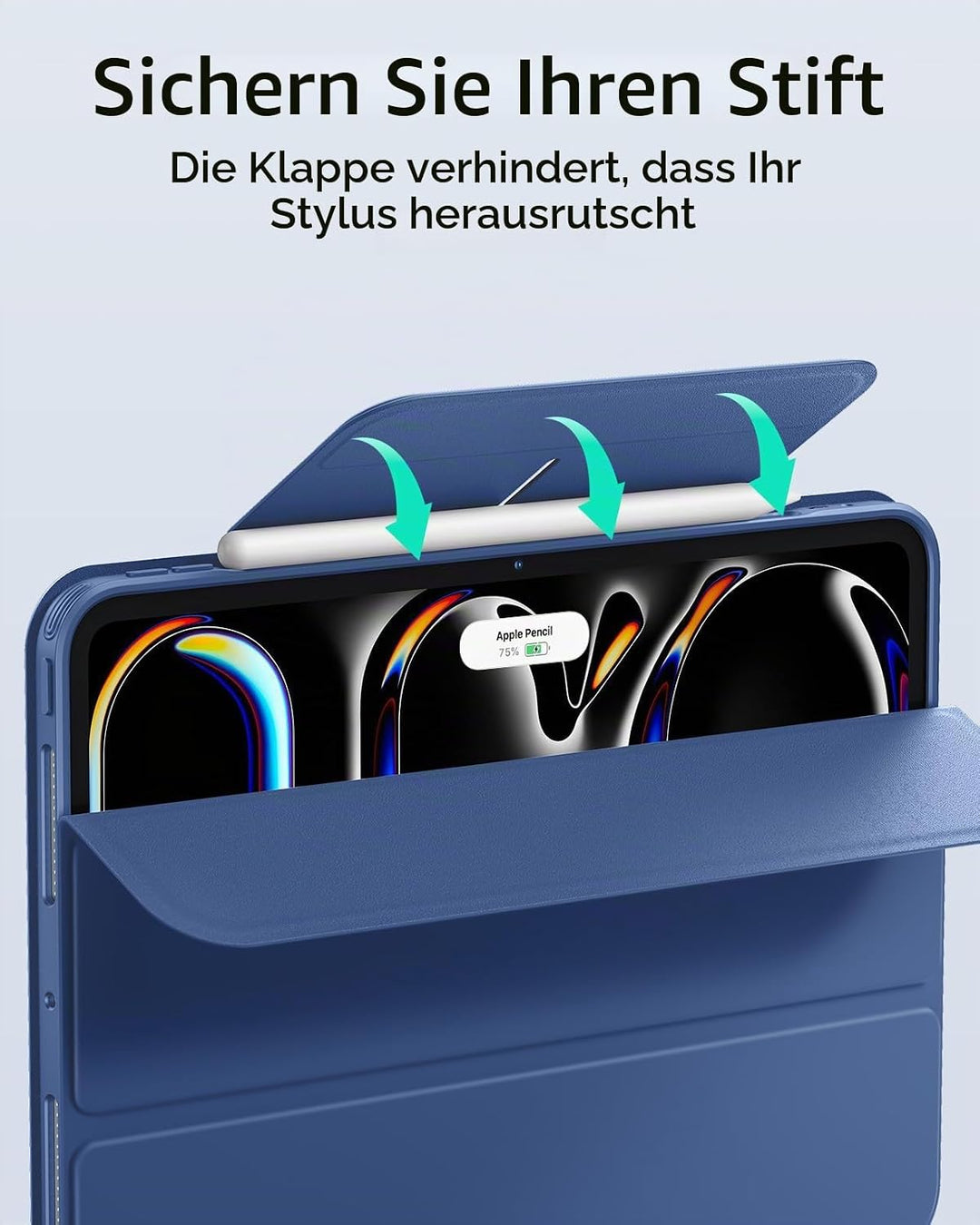 ESR für iPad Pro 11 Zoll Hülle (2024) mit Stifthalter, Abnehmbarer Magnetabdeckung, vertikalem Ständ