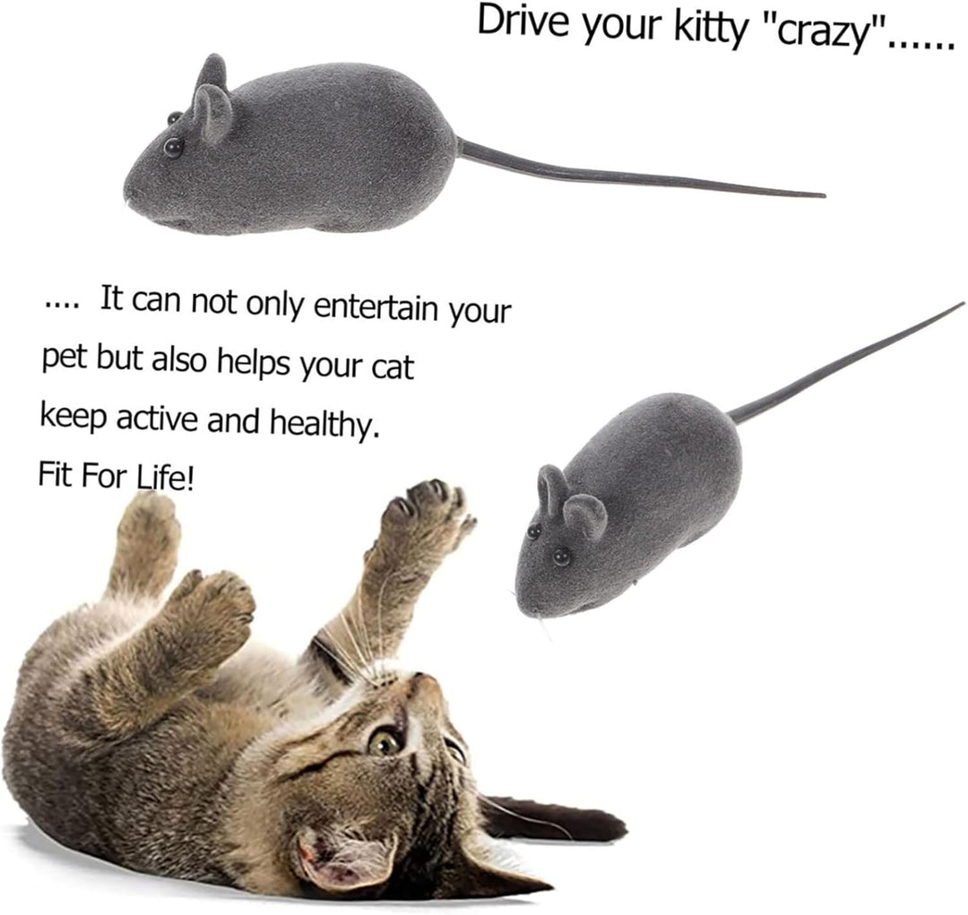 Garneck 20 StüCk Katzenspielzeug Maus Aus Vinyl Mit Quietscher - Interaktive SpielmäUse FüR Katzen U