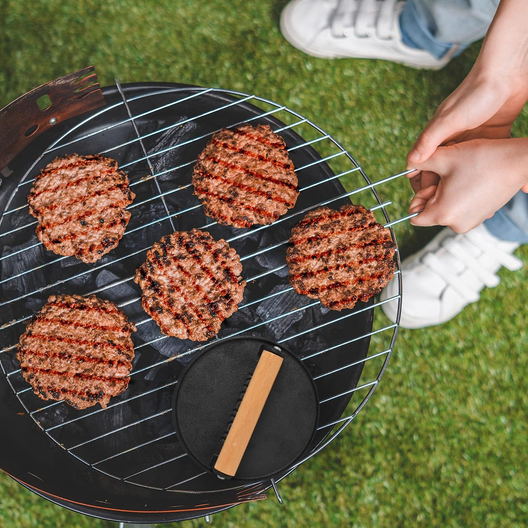 Joeji's Kitchen Burgerpresse - Burger Patty Presse aus Antihaft Gusseisen für perfekte Grillmarken -