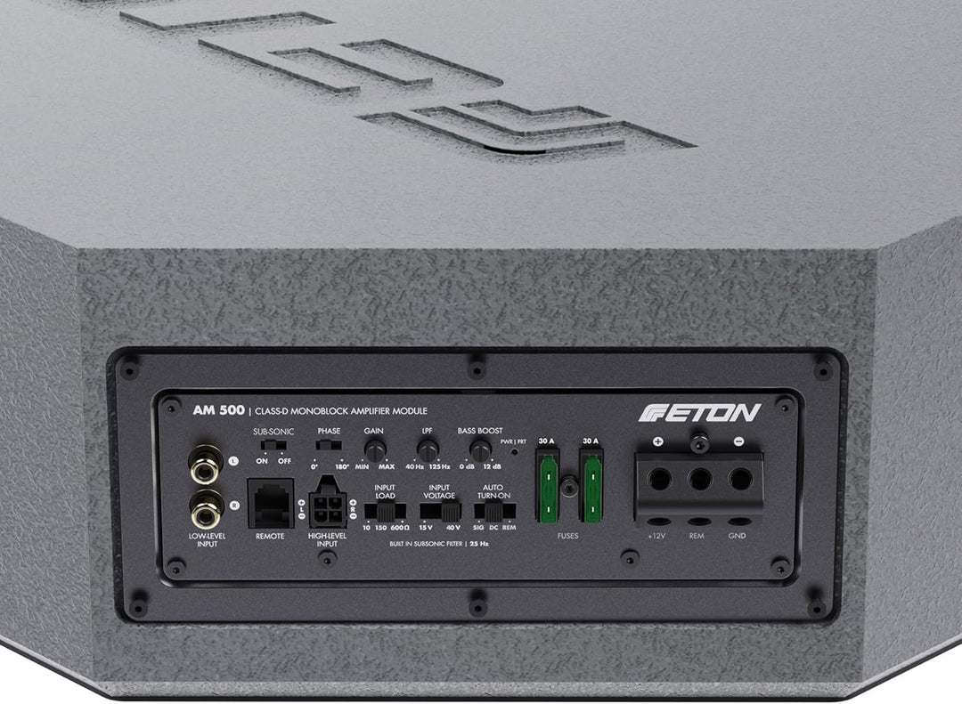 ETON Res 10 AR – Flacher Aktiv-Subwoofer für Reserverad-Mulde, aktive Bassreflex Bassbox mit potente