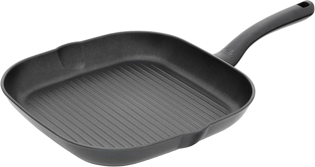 Fissler Cenit/Aluminium-Grillpfanne (28 x 28 cm - eckig) Steak-Pfanne beschichtet - Induktion