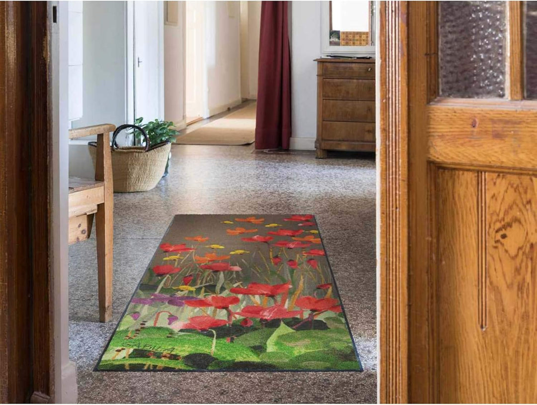 Rosina Wachtmeister Ciclamini 075x190 cm Läufer bunt Blumen farbig waschbar Wohn-Teppich Design H 0,