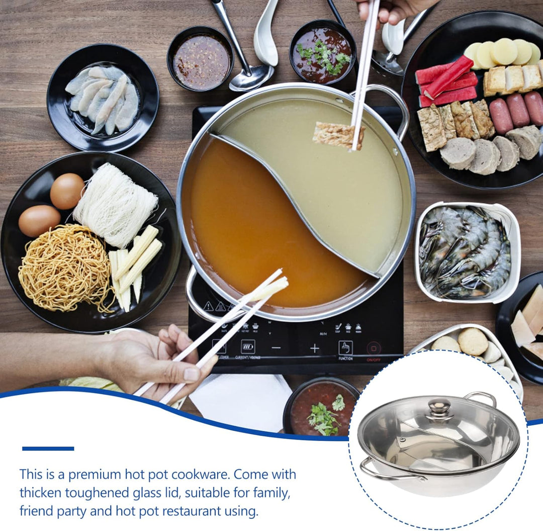 TOPBATHY Induktion Wok Elektrischer Heisser Topf Induktionskochtopf Fonduetopf Shabu Hot Pot Für Zu