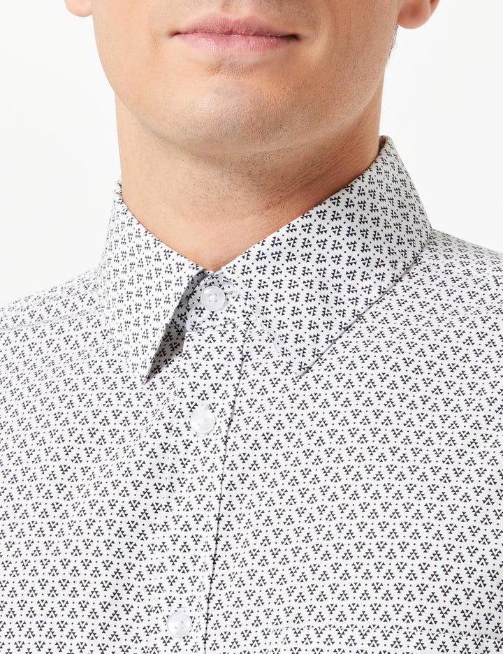 s.Oliver Herren Hemd Langarm mit Minimal AOP M 01a1, M 01a1