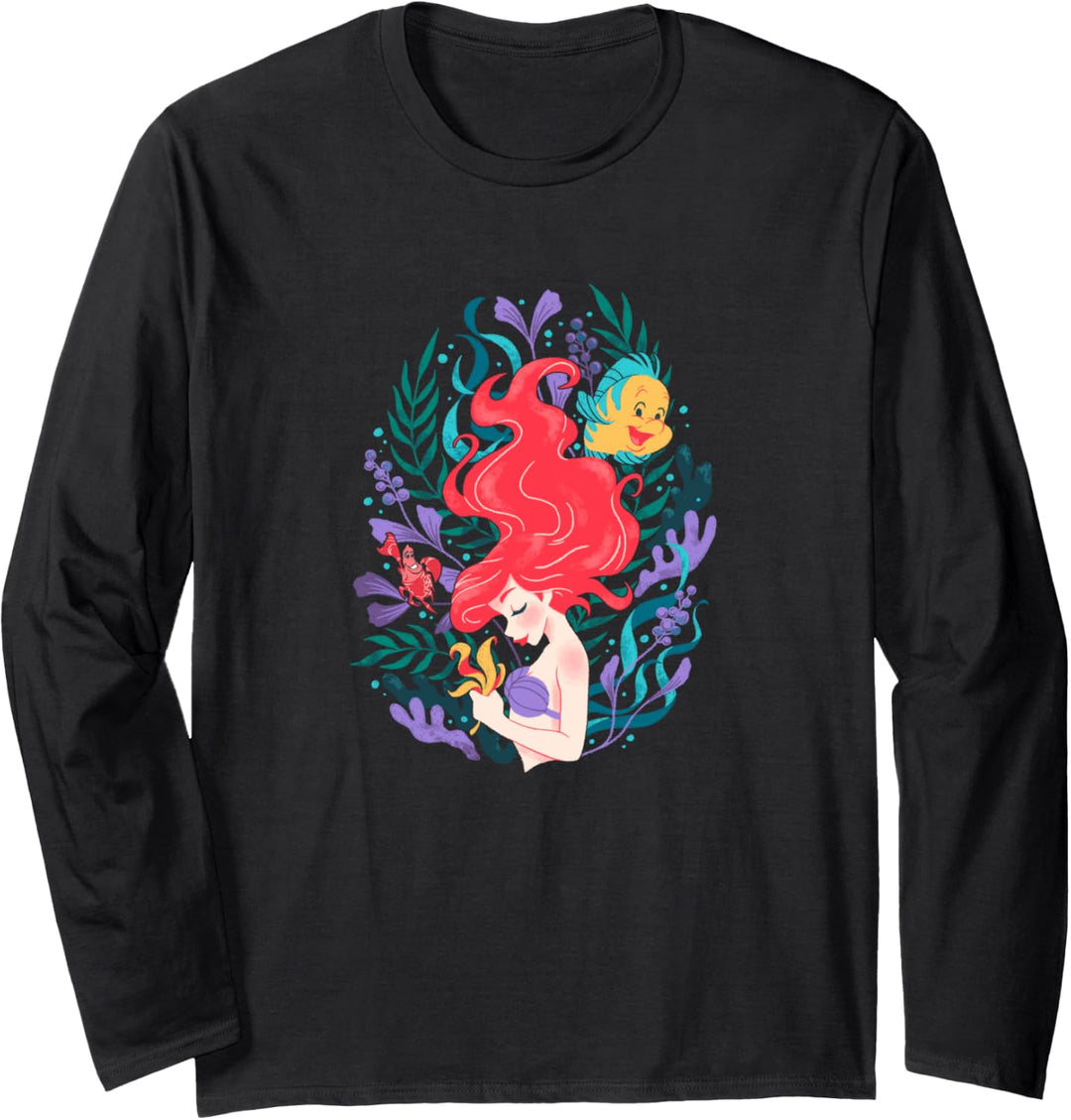 Disney The Little Mermaid Ariel Flounder And Sebastian Langarmshirt