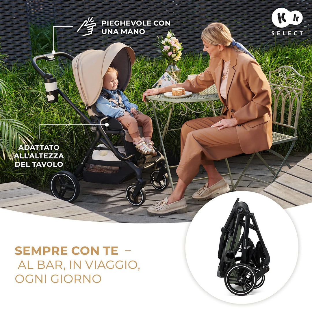 Kinderkraft YOXI 2-in-1 Kinderwagen, buggy von Geburt bis 22 kg, Einfach Zusammenklappe, grosses Ver