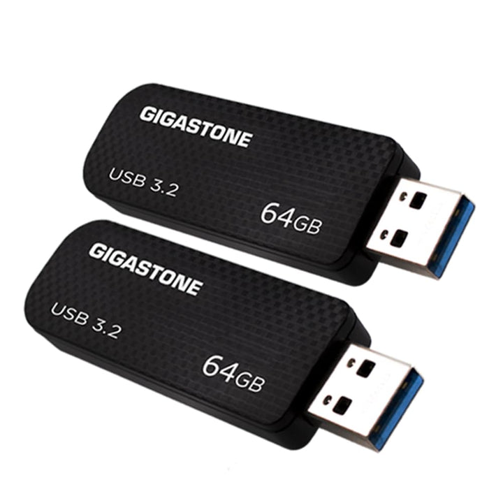 GIGASTONE 64GB Flash-Laufwerk (2 Stück) Z30 USB 3.2 Gen 1, 80MB/s UltraSchnell, Schlüsselring-Öse, P