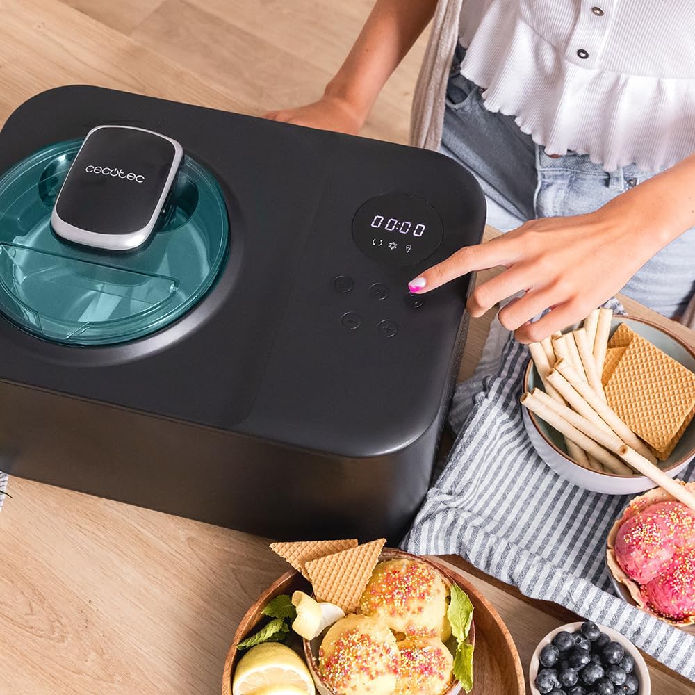 Cecotec Eismaschine mit 1,2 L Kompressor Gelacy 1200 Touch. 110 W, Eiscreme-Maschine, Touchscreen, K
