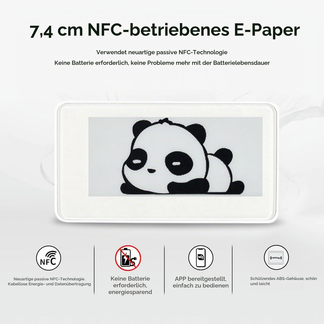 Waveshare 1.54inch NFC-Powered e-Paper No Battery Wireless Powering and Data Transfer (Pure White Ca