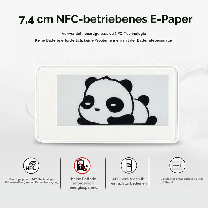 Waveshare 1.54inch NFC-Powered e-Paper No Battery Wireless Powering and Data Transfer (Pure White Ca