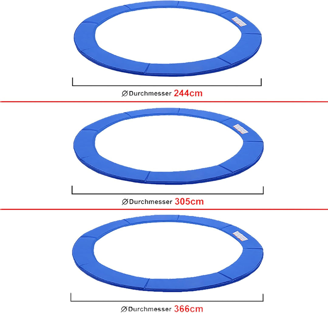 Trampolin Randabdeckung, Federabdeckung aus PVC PE für Trampolin Ø244/305/366 cm, Randschutz, Sicher