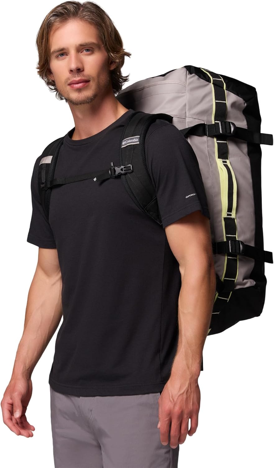 Columbia Unisex Landroamer 60L Duffle Bag Einheitsgrösse Flint Grey/Black/Citron Haze, Einheitsgröss