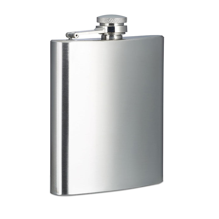 4x Flachmann 200 ml, 2 Taschenflaschen mit Kunstleder Hülle, 2 kleine Flachmänner aus Edelstahl, für