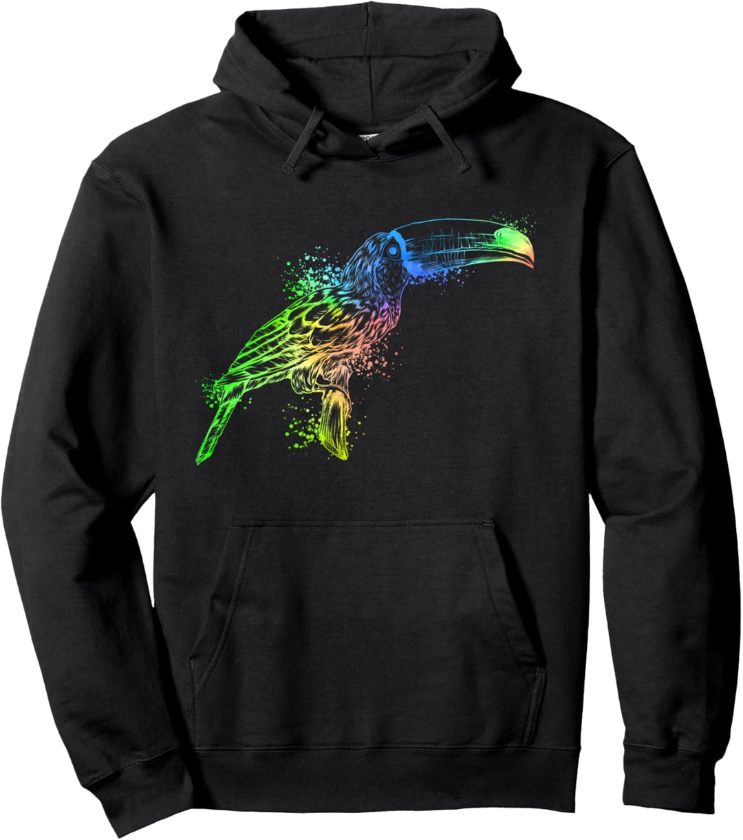 Farbenfroher Tukan Pullover Hoodie