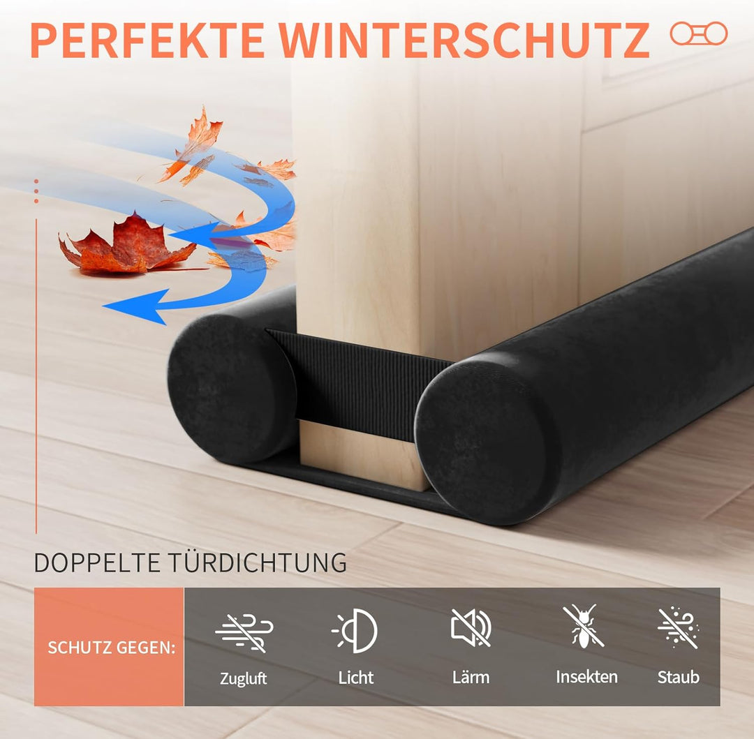 Zugluftstopper für Türen 60-100CM Türdichtung Unten Ohne Kleben Rückstandlos Tür Luftzugstopper - En