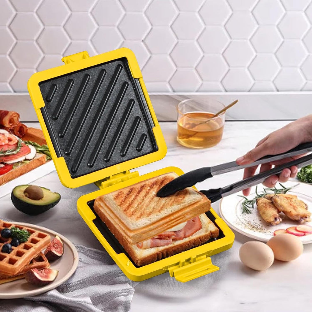 Mikrowellen-Toastie-Sandwich-Maker, mikrowellengeeigneter Toastie-Maker mit verstellbaren Silikonbän