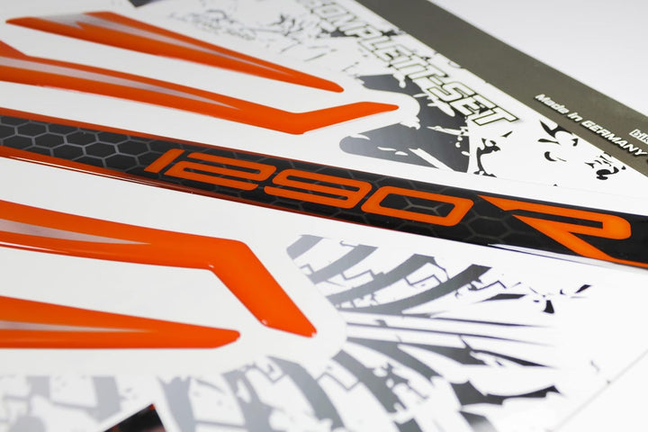 Tankpad Grafikkit kompatibel für KTM 1290 Super Duke R Orange Silber X550150 Grafik-Kit 1, Grafik-Ki