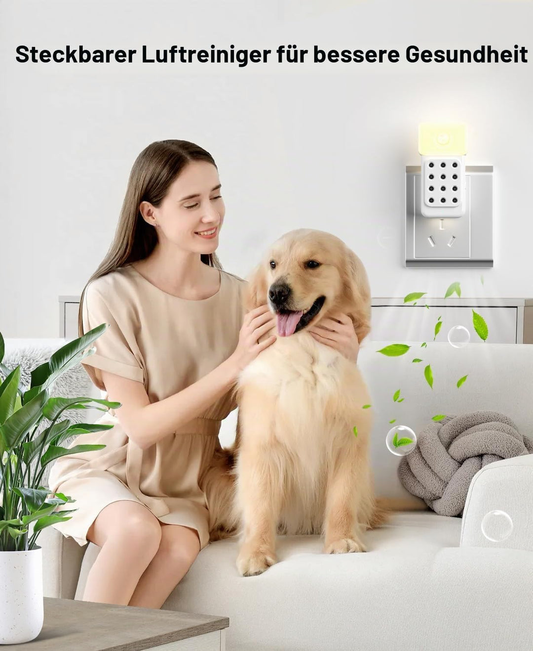 Luftreiniger /3Pcs, Dayear Plug in Negativ Ionen Luftreiniger, Air Purifier mit Die bewegungsmelder,
