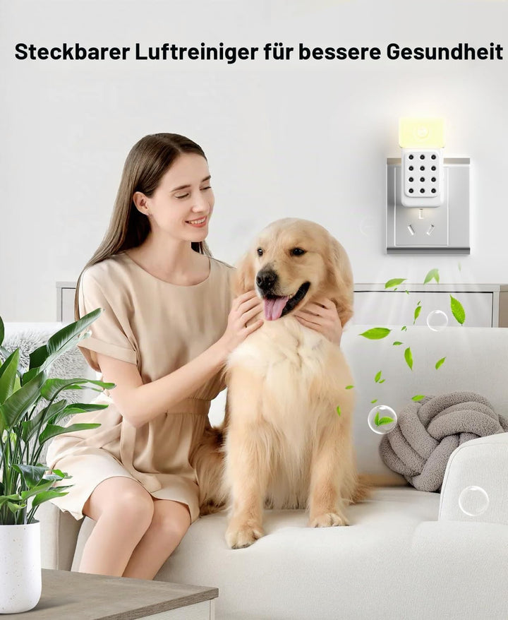 Luftreiniger /3Pcs, Dayear Plug in Negativ Ionen Luftreiniger, Air Purifier mit Die bewegungsmelder,