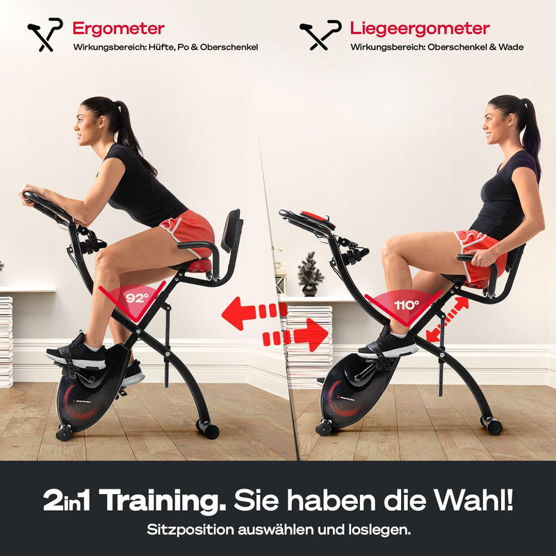 Fitness Fahrrad + Sportstech Live App mit Live- & On Demand-Kursen für Full Body Workout-Erlebnis |