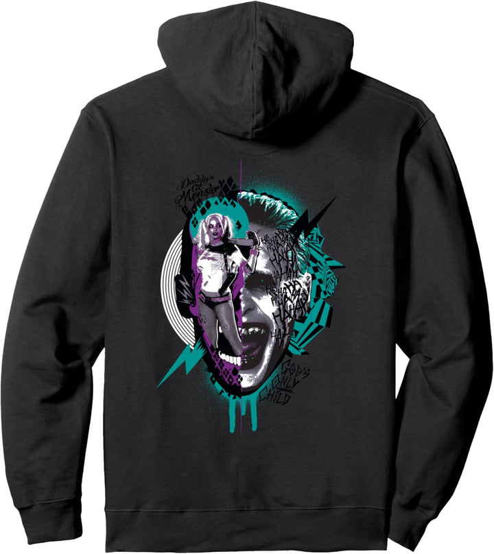 DC Suicide Squad Joker Harley Quinn Collage Pullover Hoodie