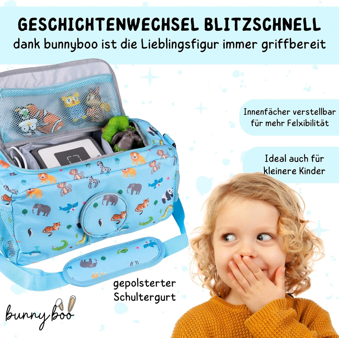 bunnyboo Toniebox Tasche für 30 Hörfiguren - Ideale Tonie Aufbewahrung - Tonie Tasche XXL - Ausreich