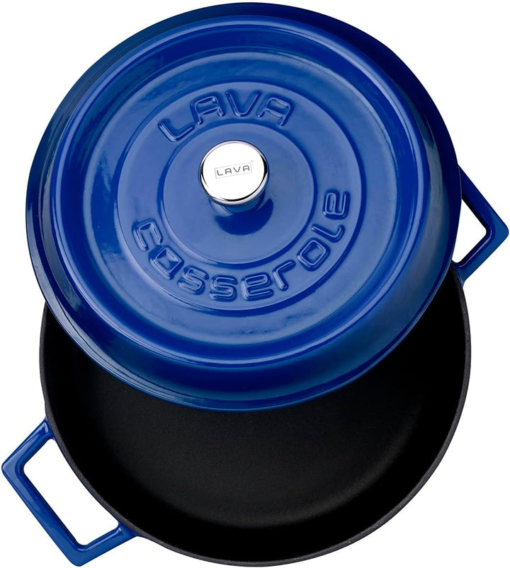 Lava Mehrzweck-Schmortopf aus Gusseisen, 2,9 l 2 1/2 Quart kobaltblau, kobaltblau