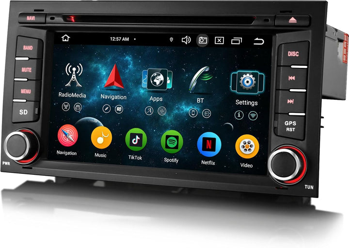 Erisin Android 14 Acht-Kern 4GB+64GB DAB+ Autoradio Für SEAT LEON (2013-2018) mit GPS Navigation Unt