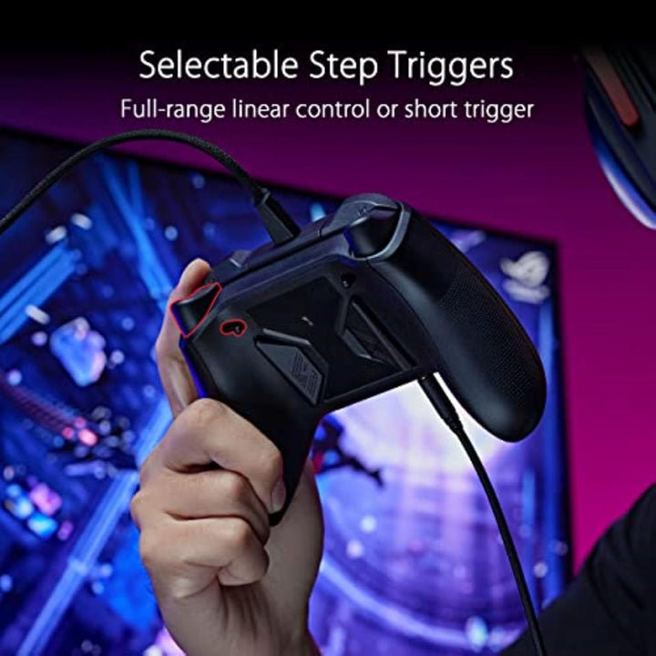 ASUS ROG Raikiri PC Controller (einstellbare Trigger und Joystick-Empfindlichkeit, Tasten auf der Rü