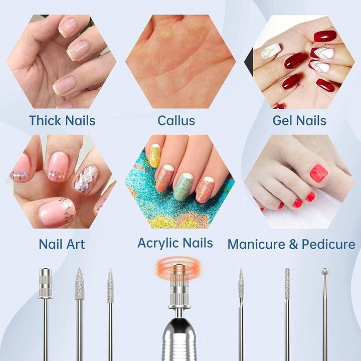 Nagelfräser Elektrisch 35000 U/min, Delanie Akku-Nagelfräser für Acrylnägel Nagellack, wiederaufladb