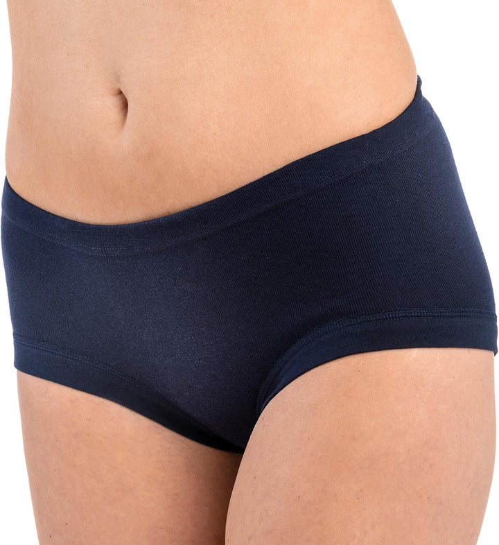 HERMKO 3er Pack Damen Taillenslip aus 100% Bio-Baumwolle mit Tunnelzug und elastischem Beinabschluss