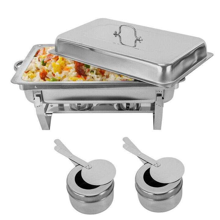 9L Warmhaltebehälter Speisewärmer Edelstahl, Buffetwärmer Faltbarer,Catering-Wärmer-Set,Fassungsverm