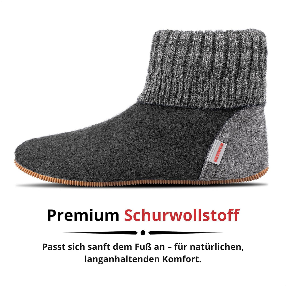 GIESSWEIN Hüttenschuh Wildpoldsried 23 EU Anthrazit 019, 23 EU Anthrazit 019