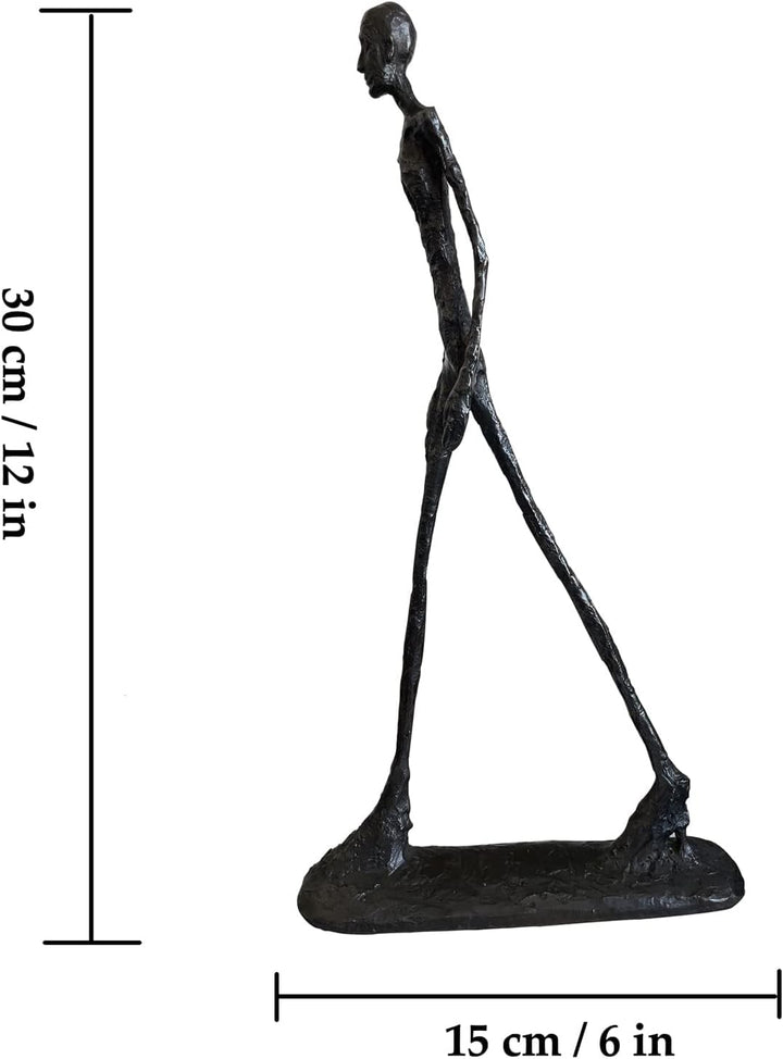 Giacometti Skulptur Bronze, Der Schreitende Mann Bronze Figur, Abstrakte Moderne Kunst Statue, Zeitg