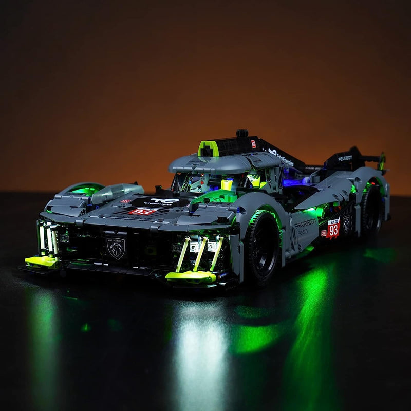 Led Licht Set für Lego 42156 Technic Peugeot 9X8 24H Le Mans Hybrid Hypercar (Kein Lego-Modell), Dek