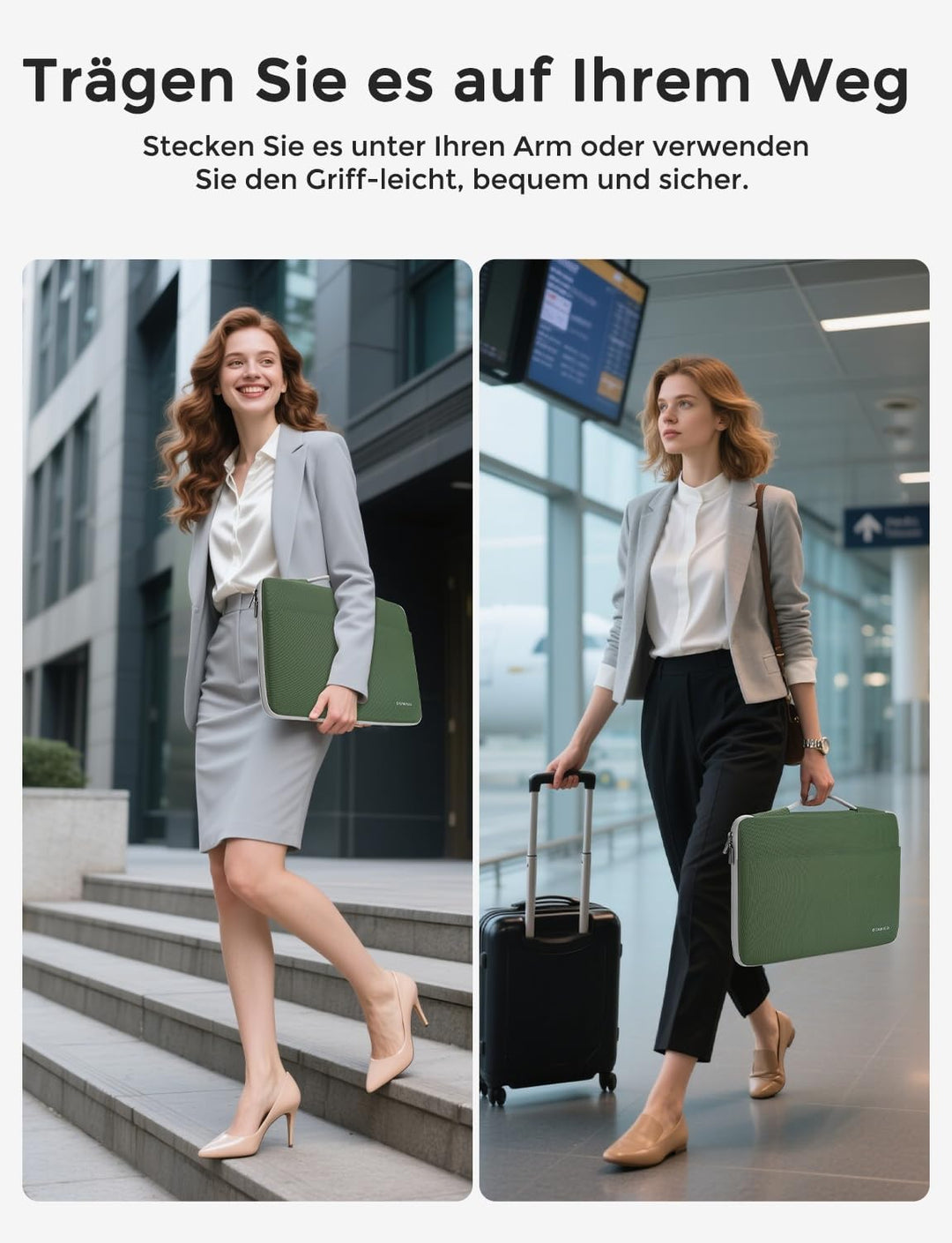DOMISO 15.6 Zoll Laptoptasche Laptop Tasche Hülle Notebook Sleeve Case Kompatibel mit 16 zoll MacBoo