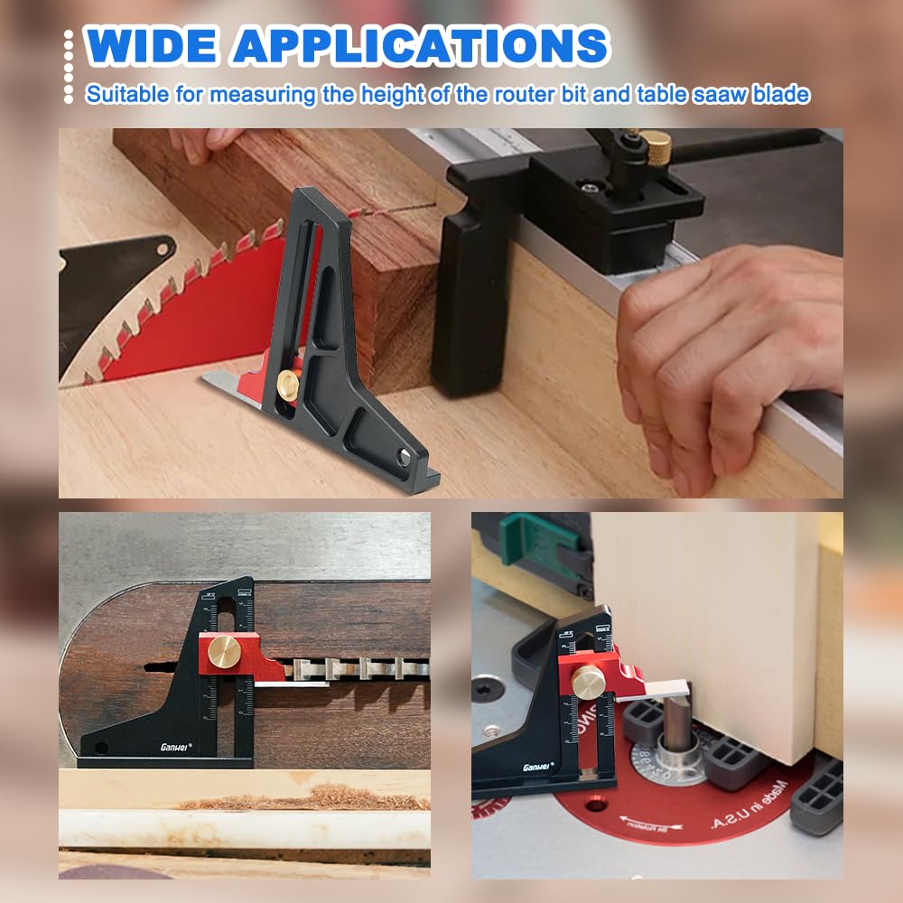 Höhenmesser, Tiefenmesser Aluminiumlegierung, Metrische Höhe Gauge Tiefe Messung, Tiefe Sägelehre Ti