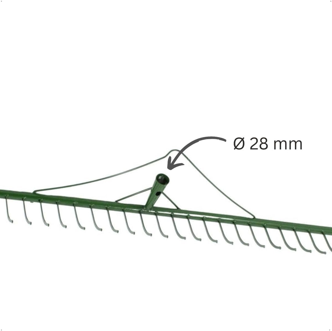 Rekord Heurechen mit 26 Zinken Breite 95 cm aus Stahl, pulverbeschichtet - ohne Stiel, Laubrechen, R