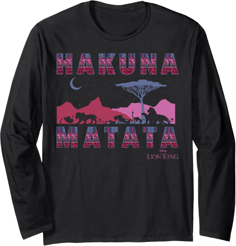 Disney The Lion King Hakuna Matata Moon And Mountains Langarmshirt