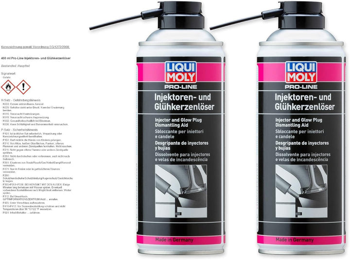 2x LIQUI MOLY 3379 Pro-Line Injektorenlöser Lösemittel Glühkerzen Zündkerzen
