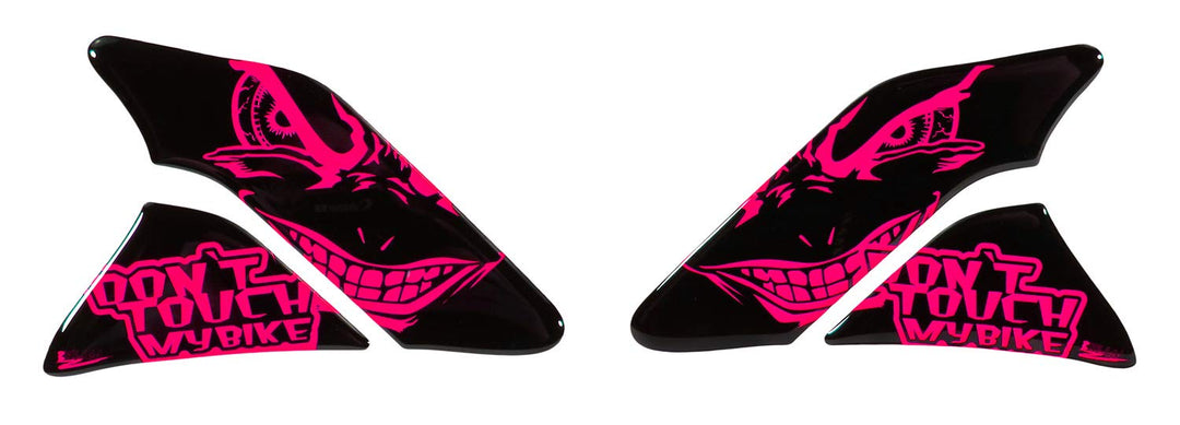 Tankpad Seitentank böse Augen neon pink kompatibel für Kawasaki 800640