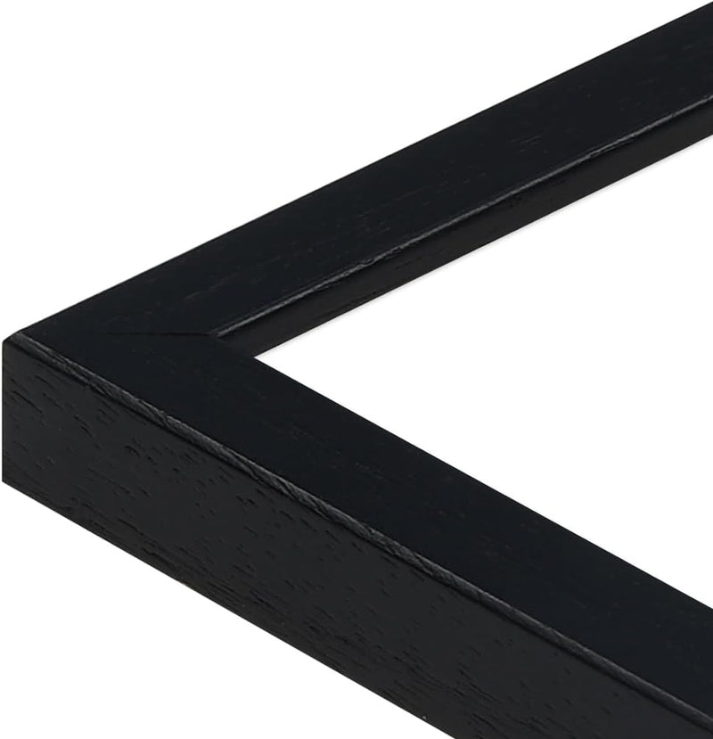 WANDStyle 2er Bilderrahmen-Set Modern 30x45cm I Farbe: Schwarz, gemasert I Fotorahmen I klassischer
