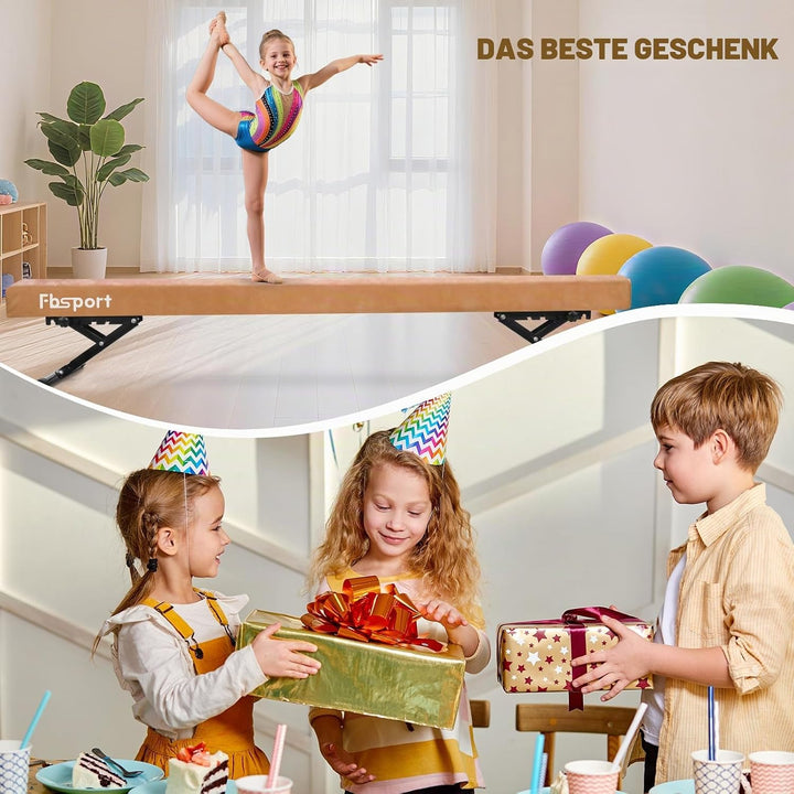 FBSPORT schwebebalken Kinder schwebebalken für zuhause schwebebalken höhenverstellbar Gymnastik Bala