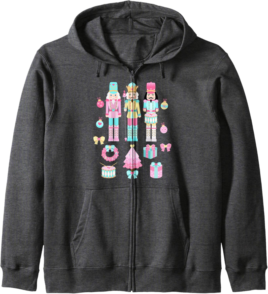 Nussknacker Pink Frohe Weihnachten Frohe Feiertage Hellblau Kapuzenjacke