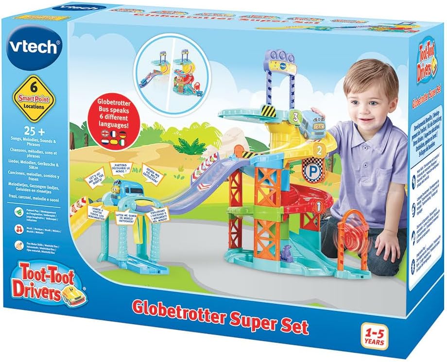 VTech TUT TUT Baby Flitzer - Parkhaus – Interaktive Parkgarage Mit Beweglichen Elementen, Melodien,