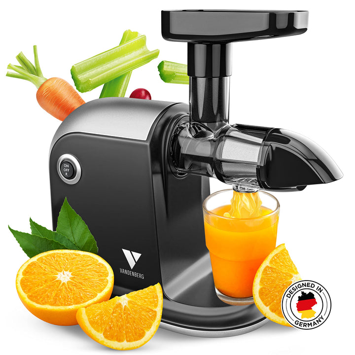 Vandenberg [DAS ORIGINAL] - Slow Juicer - Entsafter Gemüse und Obst - [150 W] Vitaminschonender Obst