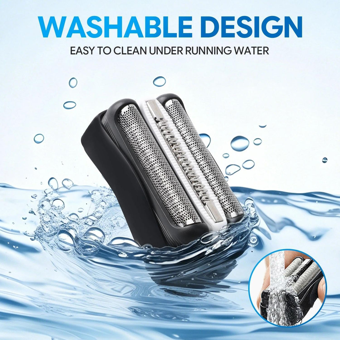 2 Stück 32B Scherkopf Ersatz Kompatibel mit Braun Series 3 - Rasierer 3000s 3010s 3040s 3050cc 300s